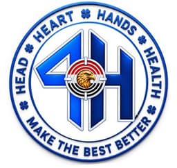 شعار أكاديمية 4H لرياضات الرماية — HEAD · HEART · HANDS · HEALTH — MAKE THE BEST BETTER